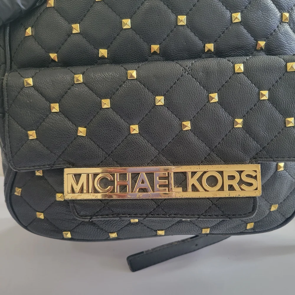 Michael Kors Black Quilted Backpack